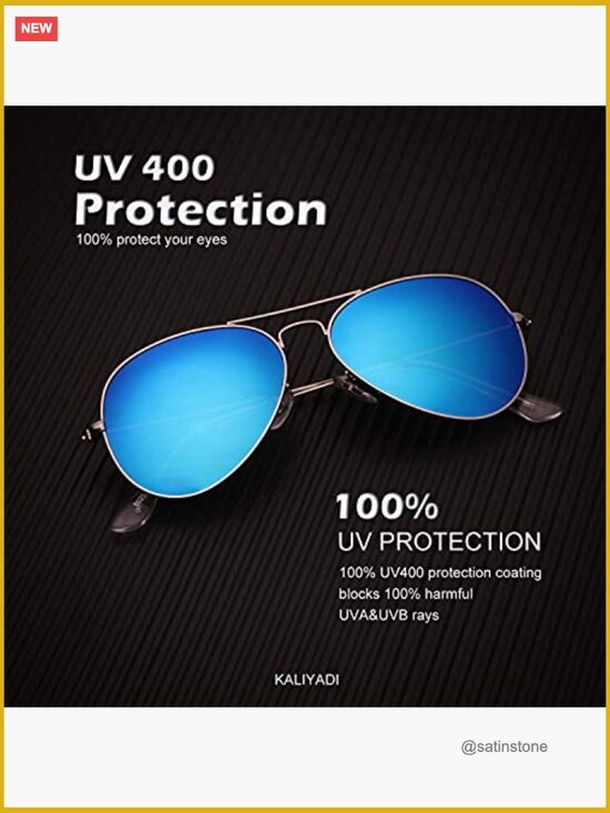 Polarized Aviator Sunglasses with UV Protection, 3-Pack